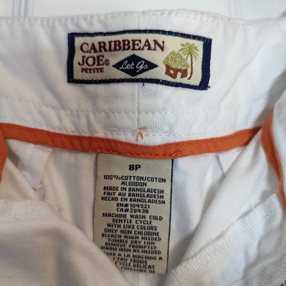 Caribbean Joe Petites Let Go women's shorts size 8P Bermuda Cargo pockets - Picture 4 of 7